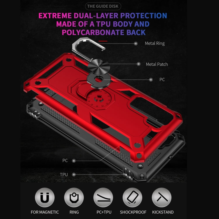 Shockproof TPU + PC Protective Case with 360 Degree Rotating Holder, For Huawei P40 Lite 5G