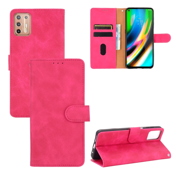 Solid Color Skin Feel Magnetic Buckle Horizontal Flip Calf Texture PU Leather Case with Holder & Card Slots & Wallet, For LG K22, For OPPO  F17 Pro / A93 / Reno4 Lite, For Fujitsu F-42A / F-01L, For Motorola Moto G9 Plus
