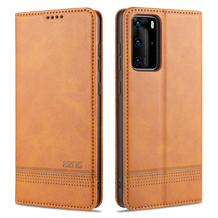 AZNS Magnetic Calf Texture Horizontal Flip Leather Case with Card Slots & Holder & Wallet, For OPPO A91, For Huawei P40, For Huawei P40 Pro, For Samsung Galaxy S10, For Samsung Galaxy S10+, For Samsung Galaxy S20 FE, For Huawei Honor X10 Max