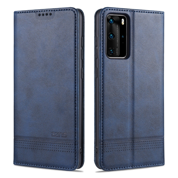 AZNS Magnetic Calf Texture Horizontal Flip Leather Case with Card Slots & Holder & Wallet, For OPPO A91, For Huawei P40, For Huawei P40 Pro, For Samsung Galaxy S10, For Samsung Galaxy S10+, For Samsung Galaxy S20 FE, For Huawei Honor X10 Max