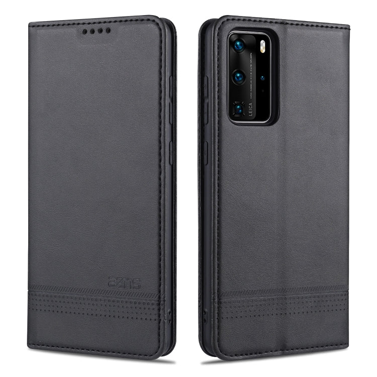 AZNS Magnetic Calf Texture Horizontal Flip Leather Case with Card Slots & Holder & Wallet, For OPPO A91, For Huawei P40, For Huawei P40 Pro, For Samsung Galaxy S10, For Samsung Galaxy S10+, For Samsung Galaxy S20 FE, For Huawei Honor X10 Max