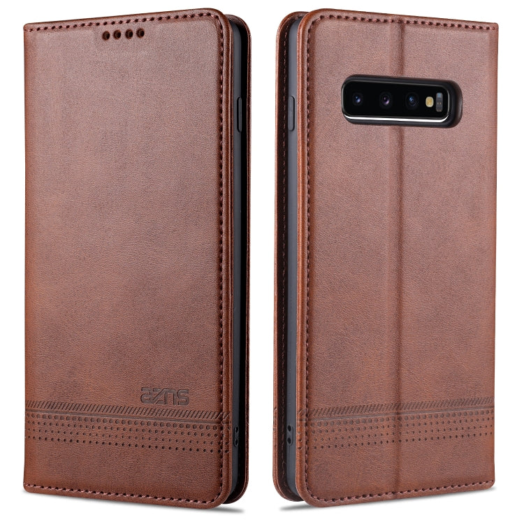 AZNS Magnetic Calf Texture Horizontal Flip Leather Case with Card Slots & Holder & Wallet, For OPPO A91, For Huawei P40, For Huawei P40 Pro, For Samsung Galaxy S10, For Samsung Galaxy S10+, For Samsung Galaxy S20 FE, For Huawei Honor X10 Max