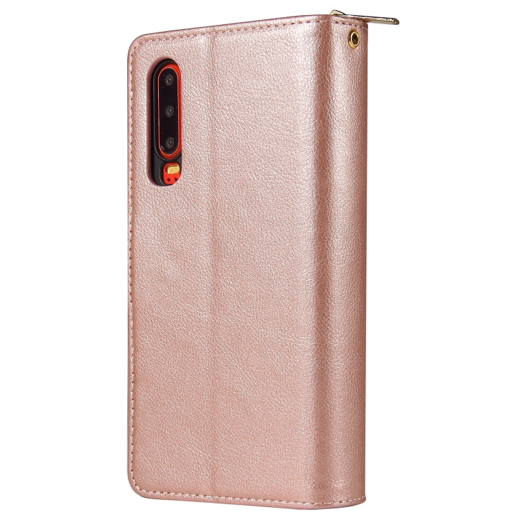 Zipper Wallet Bag Horizontal Flip PU Leather Case with Holder & 9 Card Slots & Wallet & Lanyard & Photo Frame, For Huawei P30, For Huawei P30 Lite, For Huawei P30 Pro, For Huawei P40, For Huawei P40 Lite, For Huawei P40 Pro, For Huawei P40 Pro+��������...