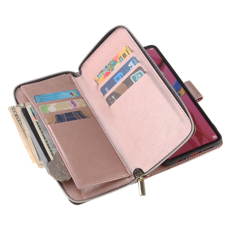 Zipper Wallet Bag Horizontal Flip PU Leather Case with Holder & 9 Card Slots & Wallet & Lanyard & Photo Frame, For Huawei P30, For Huawei P30 Lite, For Huawei P30 Pro, For Huawei P40, For Huawei P40 Lite, For Huawei P40 Pro, For Huawei P40 Pro+��������...