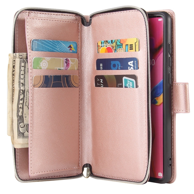 Zipper Wallet Bag Horizontal Flip PU Leather Case with Holder & 9 Card Slots & Wallet & Lanyard & Photo Frame, For Huawei P30, For Huawei P30 Lite, For Huawei P30 Pro, For Huawei P40, For Huawei P40 Lite, For Huawei P40 Pro, For Huawei P40 Pro+��������...