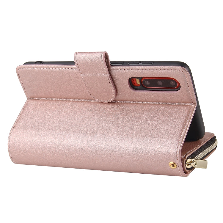 Zipper Wallet Bag Horizontal Flip PU Leather Case with Holder & 9 Card Slots & Wallet & Lanyard & Photo Frame, For Huawei P30, For Huawei P30 Lite, For Huawei P30 Pro, For Huawei P40, For Huawei P40 Lite, For Huawei P40 Pro, For Huawei P40 Pro+��������...