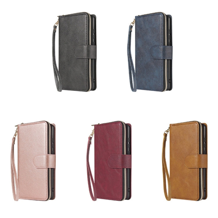 Zipper Wallet Bag Horizontal Flip PU Leather Case with Holder & 9 Card Slots & Wallet & Lanyard & Photo Frame, For Huawei P30, For Huawei P30 Lite, For Huawei P30 Pro, For Huawei P40, For Huawei P40 Lite, For Huawei P40 Pro, For Huawei P40 Pro+��������...