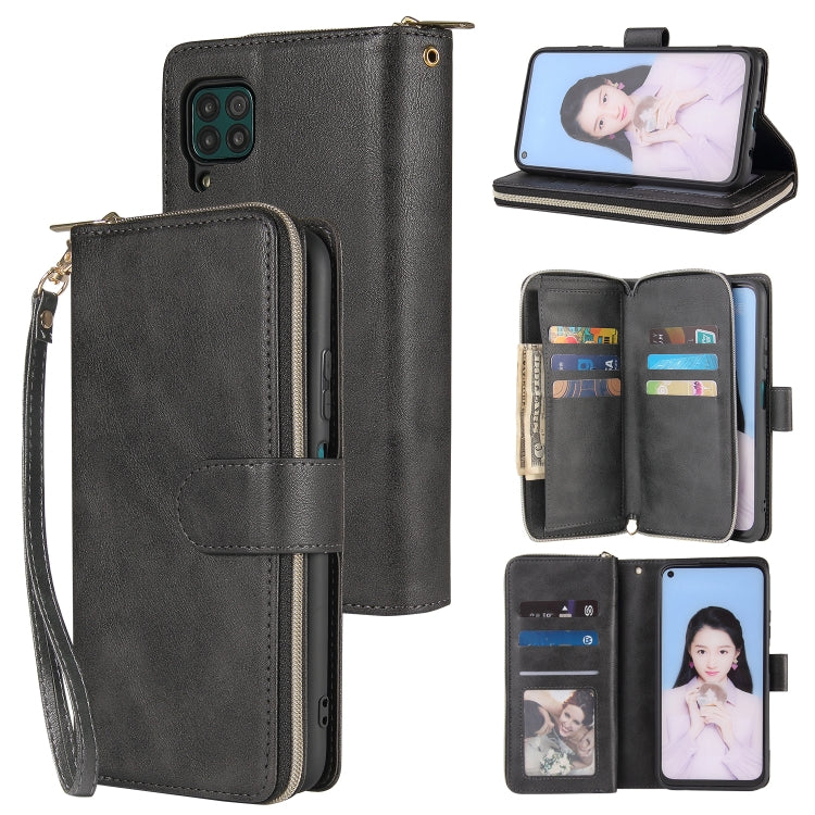 Zipper Wallet Bag Horizontal Flip PU Leather Case with Holder & 9 Card Slots & Wallet & Lanyard & Photo Frame, For Huawei P30, For Huawei P30 Lite, For Huawei P30 Pro, For Huawei P40, For Huawei P40 Lite, For Huawei P40 Pro, For Huawei P40 Pro+��������...