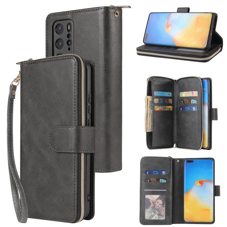 Zipper Wallet Bag Horizontal Flip PU Leather Case with Holder & 9 Card Slots & Wallet & Lanyard & Photo Frame, For Huawei P30, For Huawei P30 Lite, For Huawei P30 Pro, For Huawei P40, For Huawei P40 Lite, For Huawei P40 Pro, For Huawei P40 Pro+��������...