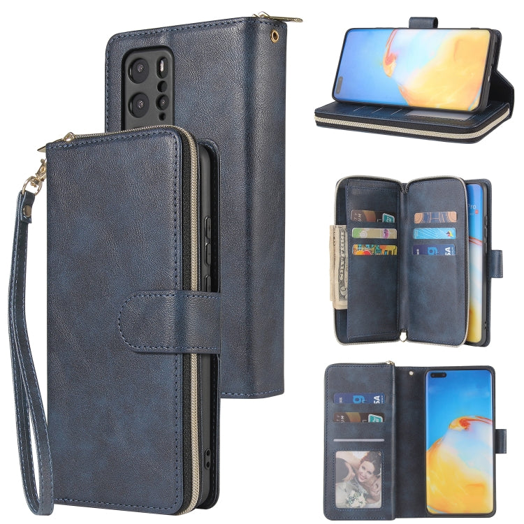 Zipper Wallet Bag Horizontal Flip PU Leather Case with Holder & 9 Card Slots & Wallet & Lanyard & Photo Frame, For Huawei P30, For Huawei P30 Lite, For Huawei P30 Pro, For Huawei P40, For Huawei P40 Lite, For Huawei P40 Pro, For Huawei P40 Pro+��������...