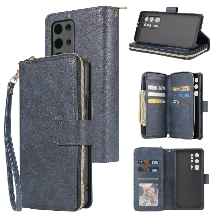 Zipper Wallet Bag Horizontal Flip PU Leather Case with Holder & 9 Card Slots & Wallet & Lanyard & Photo Frame, For Huawei P30, For Huawei P30 Lite, For Huawei P30 Pro, For Huawei P40, For Huawei P40 Lite, For Huawei P40 Pro, For Huawei P40 Pro+��������...