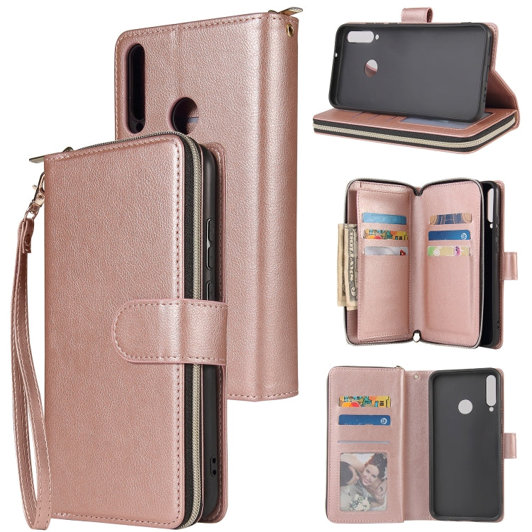 Zipper Wallet Bag Horizontal Flip PU Leather Case with Holder & 9 Card Slots & Wallet & Lanyard & Photo Frame, For Huawei P30, For Huawei P30 Lite, For Huawei P30 Pro, For Huawei P40, For Huawei P40 Lite, For Huawei P40 Pro, For Huawei P40 Pro+��������...