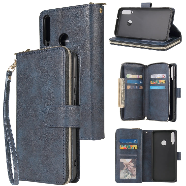 Zipper Wallet Bag Horizontal Flip PU Leather Case with Holder & 9 Card Slots & Wallet & Lanyard & Photo Frame, For Huawei P30, For Huawei P30 Lite, For Huawei P30 Pro, For Huawei P40, For Huawei P40 Lite, For Huawei P40 Pro, For Huawei P40 Pro+��������...