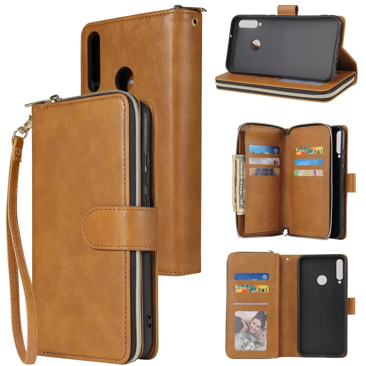 Zipper Wallet Bag Horizontal Flip PU Leather Case with Holder & 9 Card Slots & Wallet & Lanyard & Photo Frame, For Huawei P30, For Huawei P30 Lite, For Huawei P30 Pro, For Huawei P40, For Huawei P40 Lite, For Huawei P40 Pro, For Huawei P40 Pro+��������...