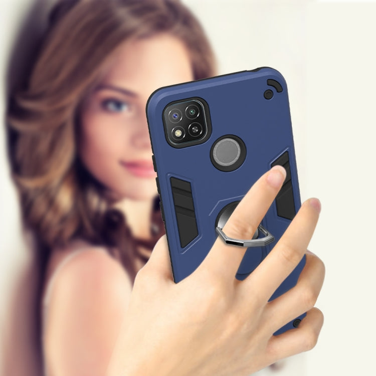 Armour Series PC + TPU Protective Case with Ring Holder, For Xiaomi Redmi 9C