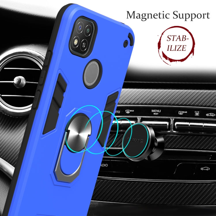 Armour Series PC + TPU Protective Case with Ring Holder, For Xiaomi Redmi 9C