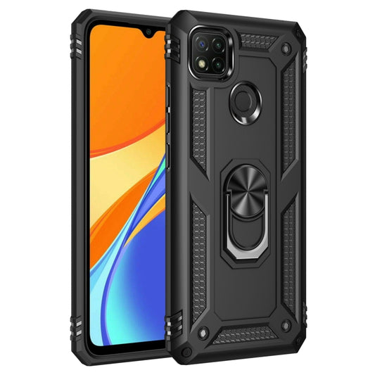 For Xiaomi Redmi C9 Shockproof TPU + PC Protective Case with 360 Degree Rotating Holder