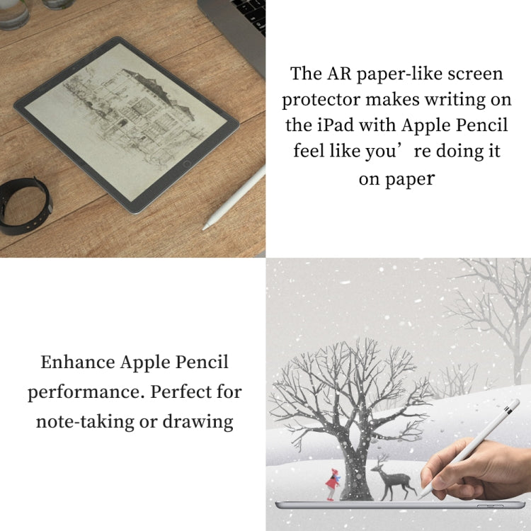 0.19mm AG Paper-like Screen Protector, For iPad 9.7 2018 & 2017, For iPad Air (2019)  & Pro 10.5 inch