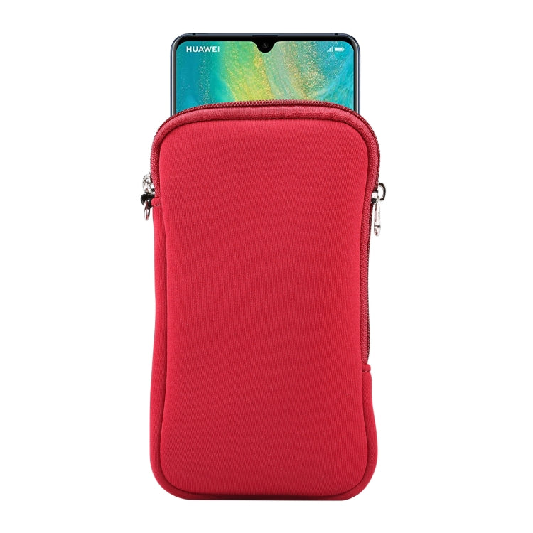 Universal Elasticity Zipper Protective Case Storage Bag with Lanyard For Huawei Mate 20 X / 7.2 inch Smart Phones, For Huawei Mate 20 X