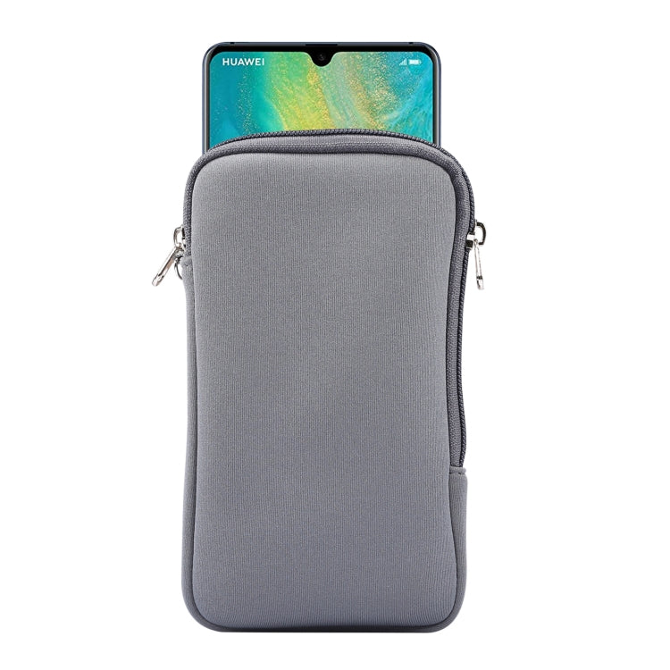 Universal Elasticity Zipper Protective Case Storage Bag with Lanyard For Huawei Mate 20 X / 7.2 inch Smart Phones, For Huawei Mate 20 X