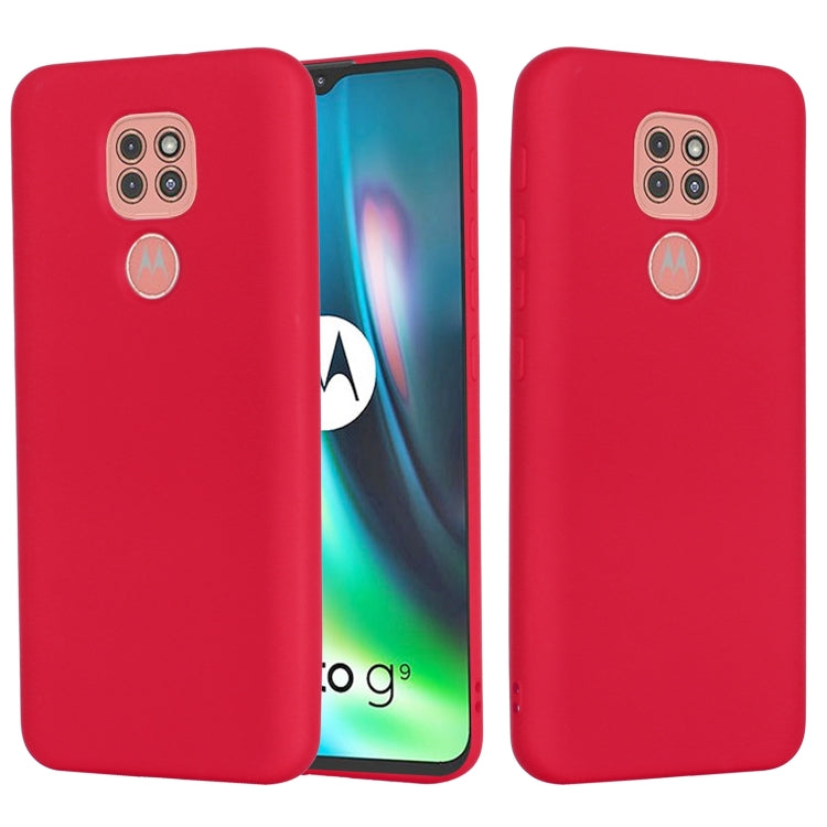 Pure Color Liquid Silicone Shockproof Full Coverage Case, For Motorola Moto G9 Play, For Samsung Galaxy S20 FE / S20 Lite