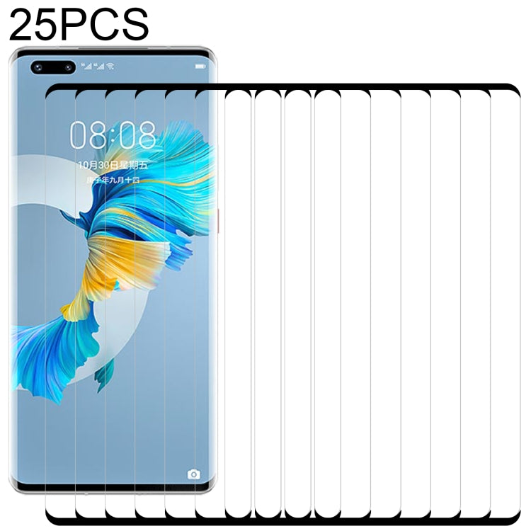 25 PCS 9H 3D HD Curved Edge Tempered Glass Film, For Huawei Mate 40 / Mate 40E 5G / Mate 40E 4G (25 PCS), For Huawei Mate 40 Pro (25 PCS), For Huawei Mate 40 Pro+ (25 PCS), For Huawei Mate 40 RS Porsche Design (25 PCS)