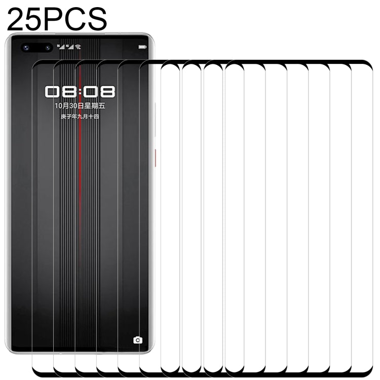 25 PCS 9H 3D HD Curved Edge Tempered Glass Film, For Huawei Mate 40 / Mate 40E 5G / Mate 40E 4G (25 PCS), For Huawei Mate 40 Pro (25 PCS), For Huawei Mate 40 Pro+ (25 PCS), For Huawei Mate 40 RS Porsche Design (25 PCS)