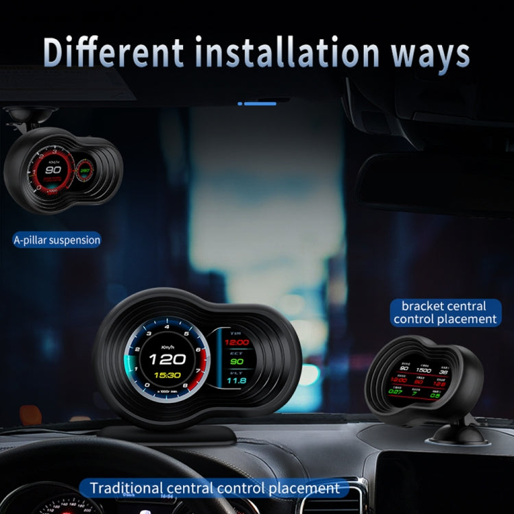 F9 OBD2 + GPS Mode Car HUD Head-up Display Speed / Water Temperature / Voltage Display, F9 OBD2 GPS