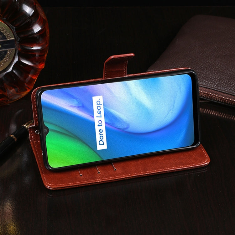 idewei Crazy Horse Texture Horizontal Flip Leather Case with Holder & Card Slots & Wallet, For OPPO Realme V3, For OPPO Realme V5 5G, For OPPO Realme X7, For OPPO Realme X7 Pro