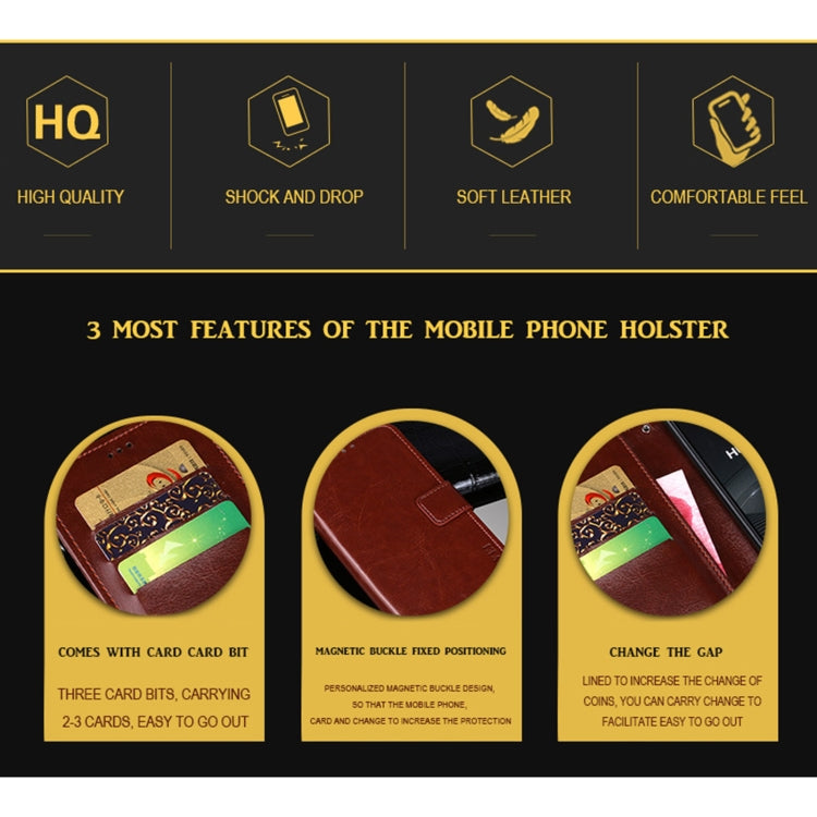 idewei Crazy Horse Texture Horizontal Flip Leather Case with Holder & Card Slots & Wallet, For OPPO Realme V3, For OPPO Realme V5 5G, For OPPO Realme X7, For OPPO Realme X7 Pro