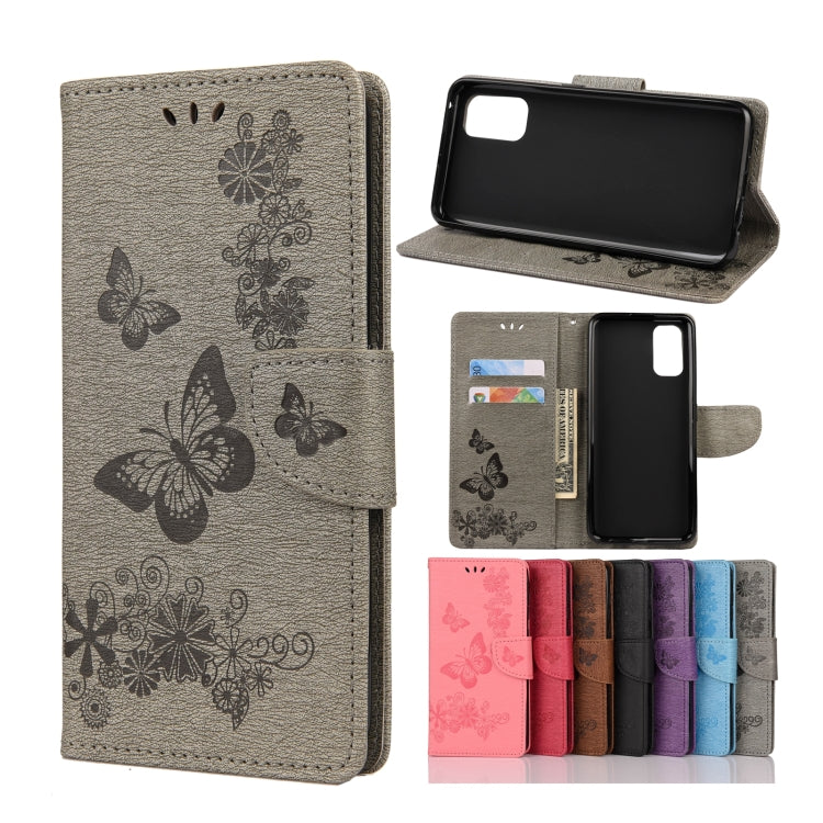 Butterflies Embossing Horizontal Flip Leather Case with Holder & Card Slots & Wallet, For OPPO Realme 7 Pro 5G, For OPPO Reno4 Pro 5G, For Xiaomi Mi 10T Lite 5G, For Xiaomi Mi 10T Pro 5G, For Xiaomi Mi 10T 5G