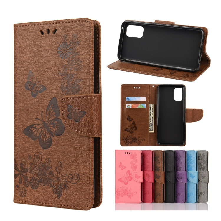 Butterflies Embossing Horizontal Flip Leather Case with Holder & Card Slots & Wallet, For OPPO Realme 7 Pro 5G, For OPPO Reno4 Pro 5G, For Xiaomi Mi 10T Lite 5G, For Xiaomi Mi 10T Pro 5G, For Xiaomi Mi 10T 5G