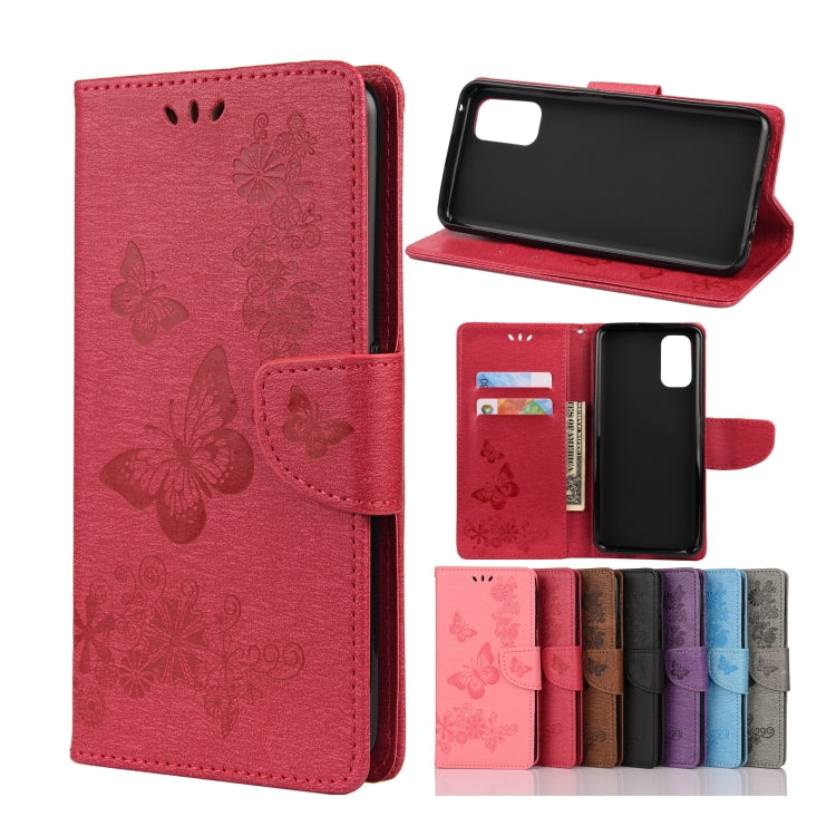 Butterflies Embossing Horizontal Flip Leather Case with Holder & Card Slots & Wallet, For OPPO Realme 7 Pro 5G, For OPPO Reno4 Pro 5G, For Xiaomi Mi 10T Lite 5G, For Xiaomi Mi 10T Pro 5G, For Xiaomi Mi 10T 5G
