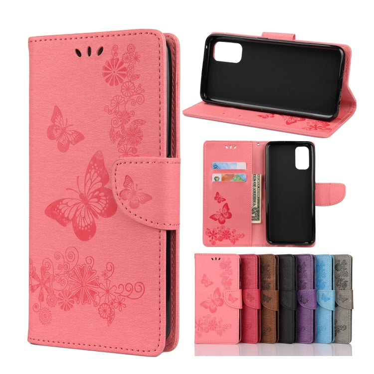 Butterflies Embossing Horizontal Flip Leather Case with Holder & Card Slots & Wallet, For OPPO Realme 7 Pro 5G, For OPPO Reno4 Pro 5G, For Xiaomi Mi 10T Lite 5G, For Xiaomi Mi 10T Pro 5G, For Xiaomi Mi 10T 5G