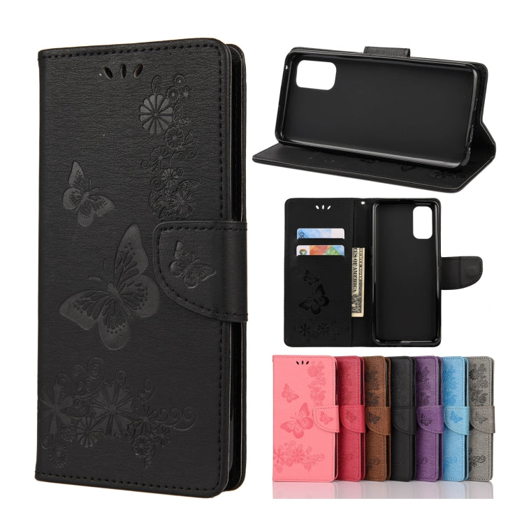 Butterflies Embossing Horizontal Flip Leather Case with Holder & Card Slots & Wallet, For OPPO Realme 7 Pro 5G, For OPPO Reno4 Pro 5G, For Xiaomi Mi 10T Lite 5G, For Xiaomi Mi 10T Pro 5G, For Xiaomi Mi 10T 5G