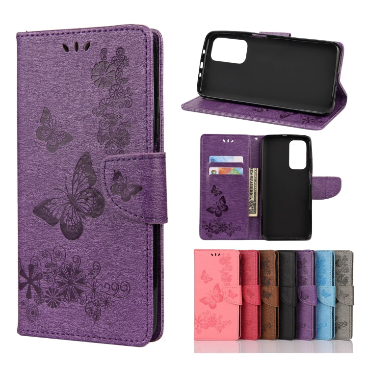 Butterflies Embossing Horizontal Flip Leather Case with Holder & Card Slots & Wallet, For OPPO Realme 7 Pro 5G, For OPPO Reno4 Pro 5G, For Xiaomi Mi 10T Lite 5G, For Xiaomi Mi 10T Pro 5G, For Xiaomi Mi 10T 5G