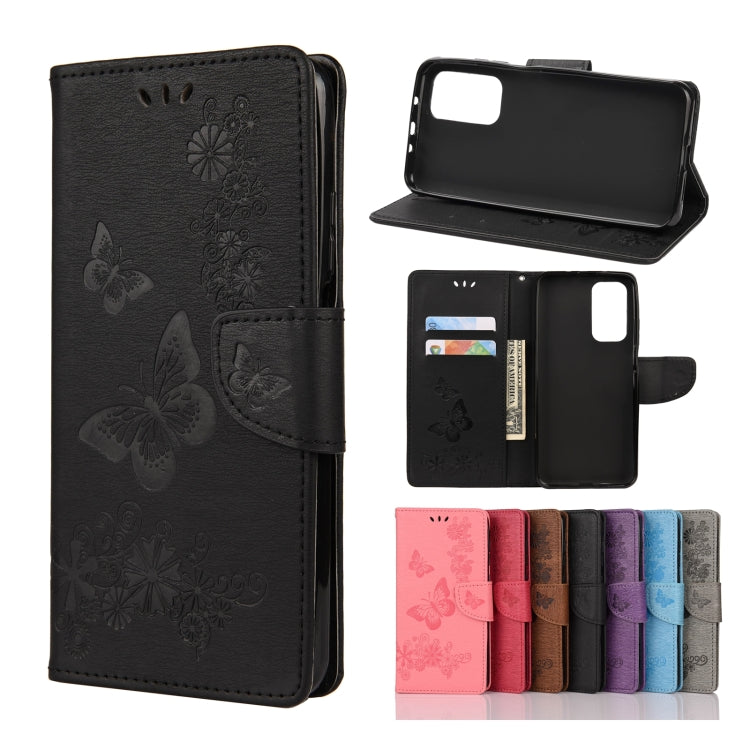 Butterflies Embossing Horizontal Flip Leather Case with Holder & Card Slots & Wallet, For OPPO Realme 7 Pro 5G, For OPPO Reno4 Pro 5G, For Xiaomi Mi 10T Lite 5G, For Xiaomi Mi 10T Pro 5G, For Xiaomi Mi 10T 5G