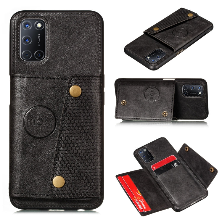 Double Buckle PU + TPU Shockproof Magnetic Protective Case with Card Slots & Holder, For OnePlus 8T, For OPPO Realme 7 5G, For OPPO Realme 7i, For OPPO Realme 7 Pro, For Xiaomi Poco X3