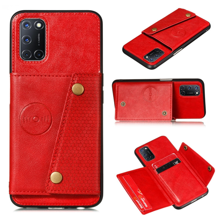 Double Buckle PU + TPU Shockproof Magnetic Protective Case with Card Slots & Holder, For OnePlus 8T, For OPPO Realme 7 5G, For OPPO Realme 7i, For OPPO Realme 7 Pro, For Xiaomi Poco X3