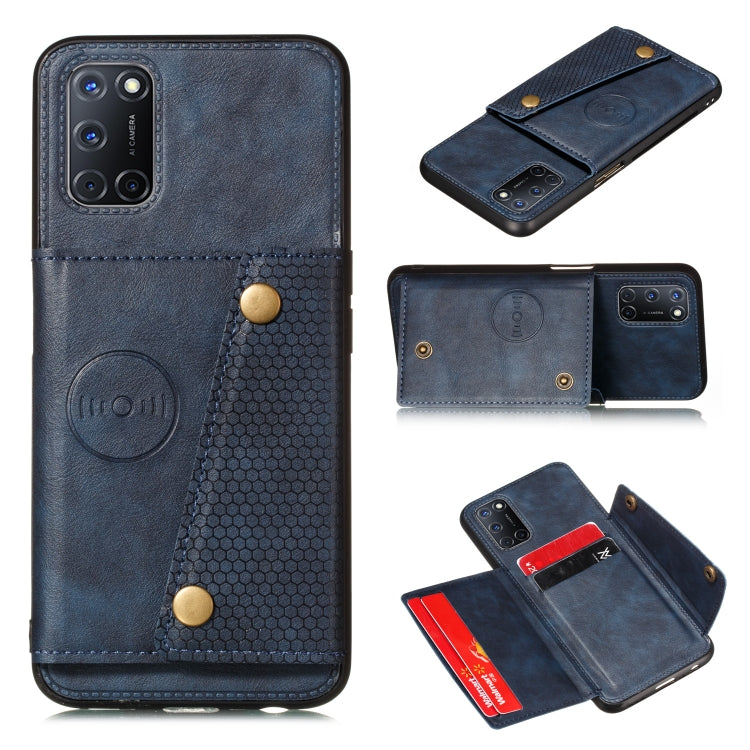 Double Buckle PU + TPU Shockproof Magnetic Protective Case with Card Slots & Holder, For OnePlus 8T, For OPPO Realme 7 5G, For OPPO Realme 7i, For OPPO Realme 7 Pro, For Xiaomi Poco X3