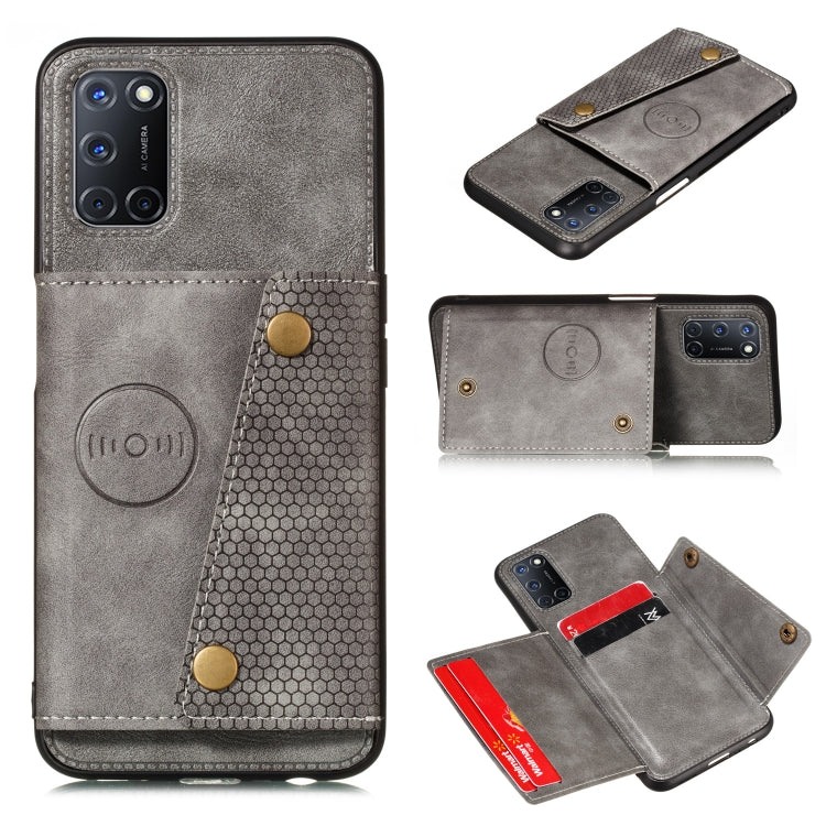 Double Buckle PU + TPU Shockproof Magnetic Protective Case with Card Slots & Holder, For OnePlus 8T, For OPPO Realme 7 5G, For OPPO Realme 7i, For OPPO Realme 7 Pro, For Xiaomi Poco X3