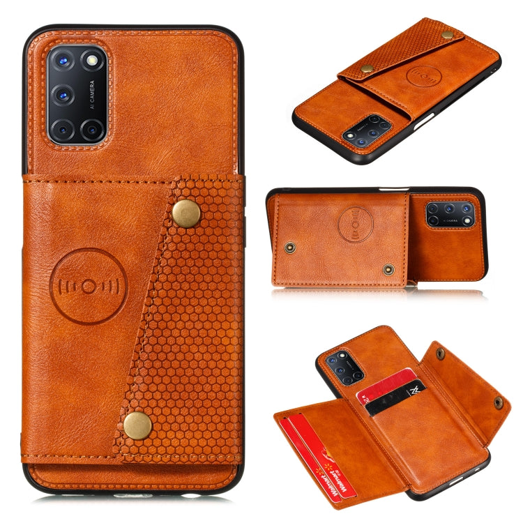 Double Buckle PU + TPU Shockproof Magnetic Protective Case with Card Slots & Holder, For OnePlus 8T, For OPPO Realme 7 5G, For OPPO Realme 7i, For OPPO Realme 7 Pro, For Xiaomi Poco X3