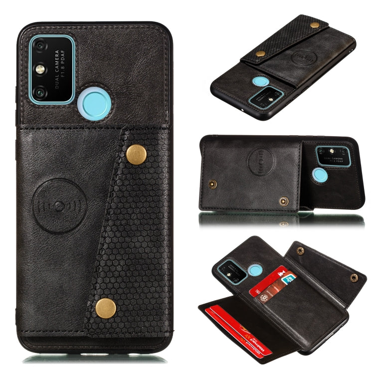 Double Buckle PU + TPU Shockproof Magnetic Protective Case with Card Slots & Holder, For OnePlus 8T, For OPPO Realme 7 5G, For OPPO Realme 7i, For OPPO Realme 7 Pro, For Xiaomi Poco X3
