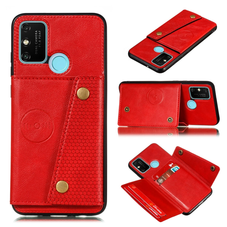 Double Buckle PU + TPU Shockproof Magnetic Protective Case with Card Slots & Holder, For OnePlus 8T, For OPPO Realme 7 5G, For OPPO Realme 7i, For OPPO Realme 7 Pro, For Xiaomi Poco X3