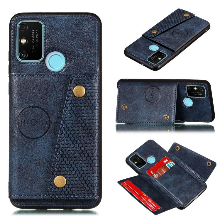 Double Buckle PU + TPU Shockproof Magnetic Protective Case with Card Slots & Holder, For OnePlus 8T, For OPPO Realme 7 5G, For OPPO Realme 7i, For OPPO Realme 7 Pro, For Xiaomi Poco X3