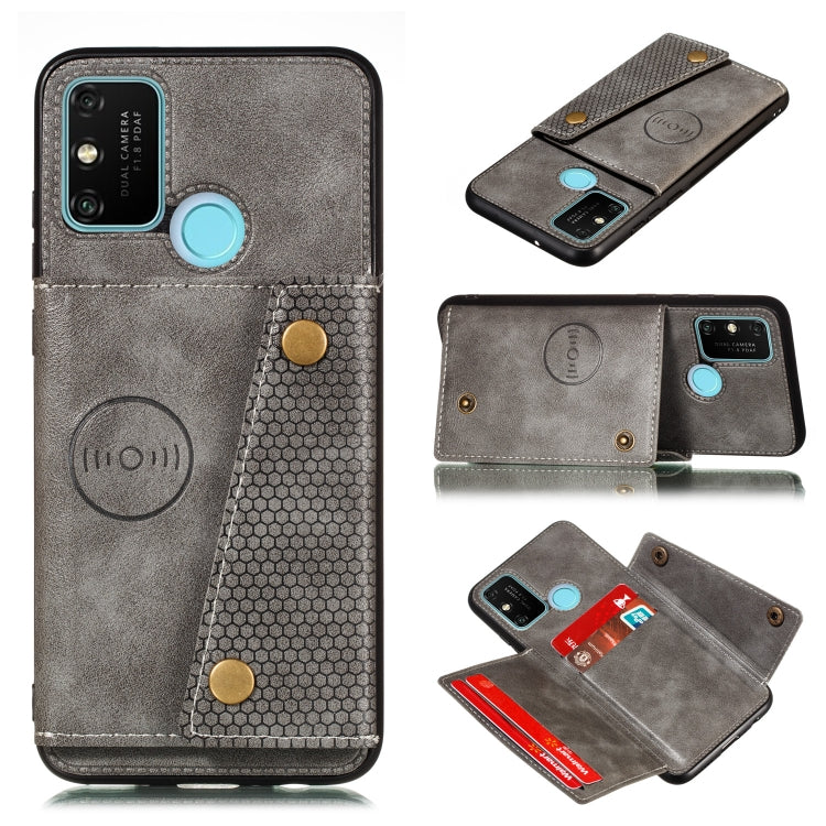 Double Buckle PU + TPU Shockproof Magnetic Protective Case with Card Slots & Holder, For OnePlus 8T, For OPPO Realme 7 5G, For OPPO Realme 7i, For OPPO Realme 7 Pro, For Xiaomi Poco X3