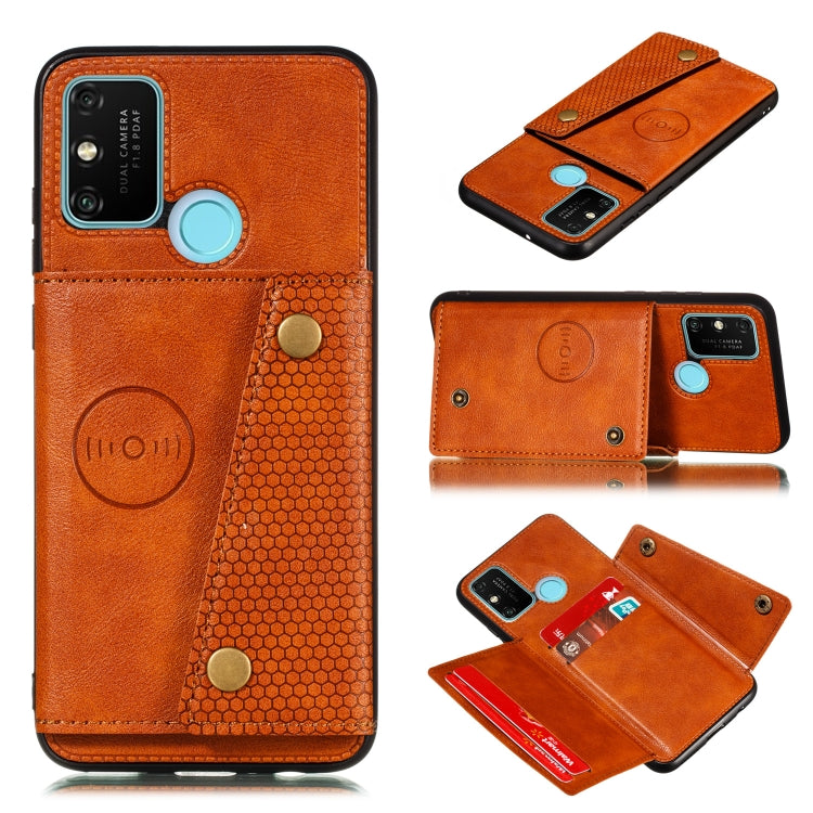 Double Buckle PU + TPU Shockproof Magnetic Protective Case with Card Slots & Holder, For OnePlus 8T, For OPPO Realme 7 5G, For OPPO Realme 7i, For OPPO Realme 7 Pro, For Xiaomi Poco X3