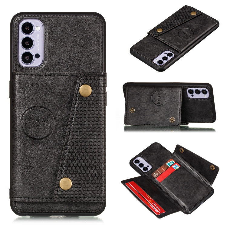 Double Buckle PU + TPU Shockproof Magnetic Protective Case with Card Slots & Holder, For OnePlus 8T, For OPPO Realme 7 5G, For OPPO Realme 7i, For OPPO Realme 7 Pro, For Xiaomi Poco X3