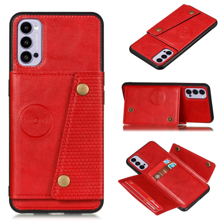 Double Buckle PU + TPU Shockproof Magnetic Protective Case with Card Slots & Holder, For OnePlus 8T, For OPPO Realme 7 5G, For OPPO Realme 7i, For OPPO Realme 7 Pro, For Xiaomi Poco X3