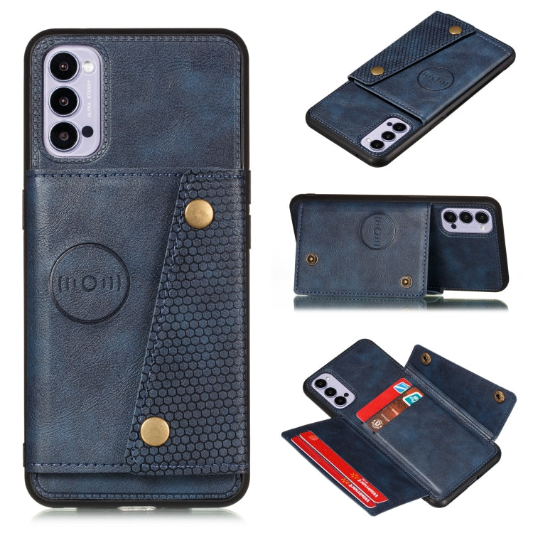 Double Buckle PU + TPU Shockproof Magnetic Protective Case with Card Slots & Holder, For OnePlus 8T, For OPPO Realme 7 5G, For OPPO Realme 7i, For OPPO Realme 7 Pro, For Xiaomi Poco X3